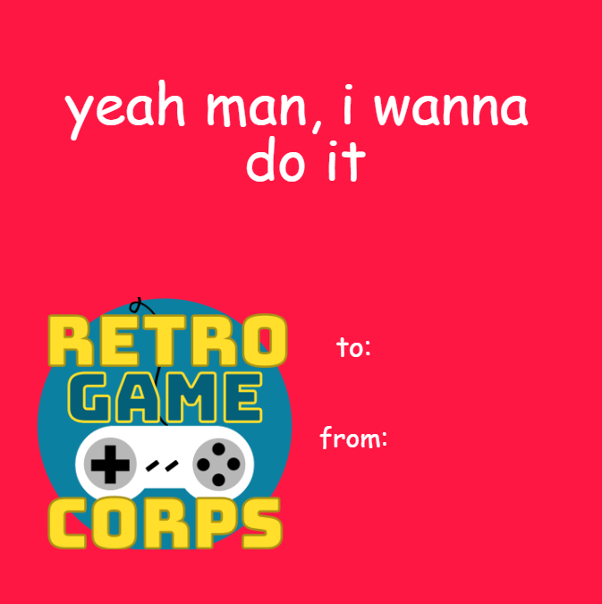 Retro Game Corps Valentine