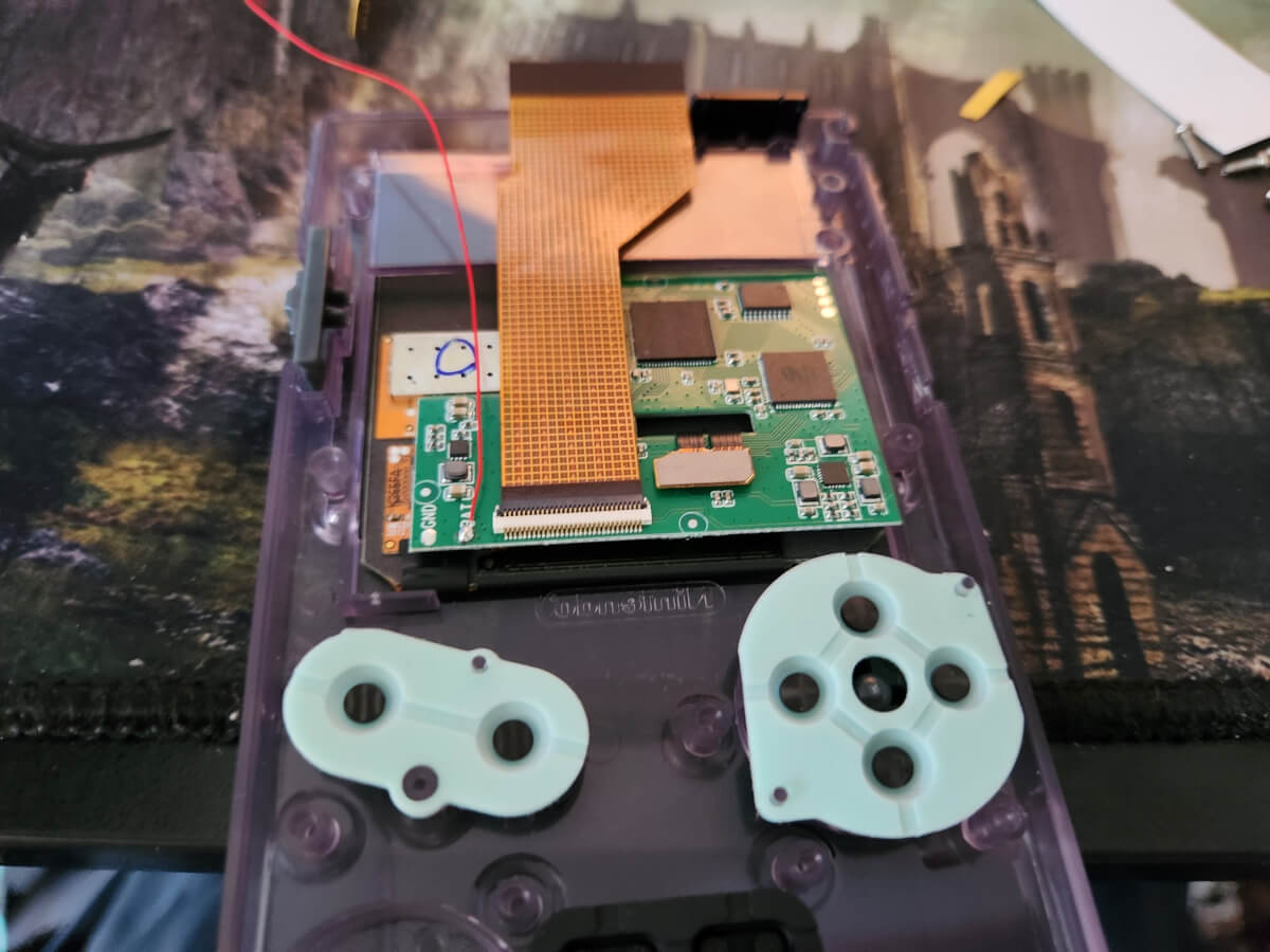 Game Boy Color AMOLED mod inner casing