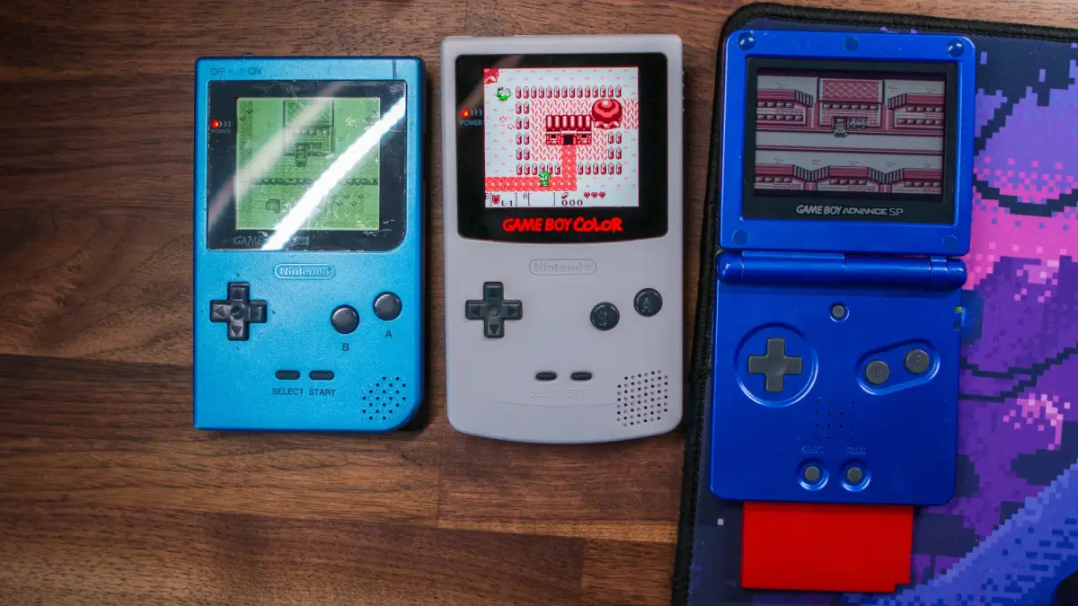 Game Boy Color OLED with Pocket and Advance SP