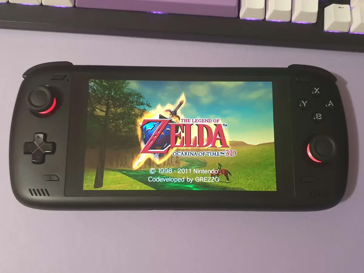 Photo of Ocarina of Time 3D running on the Odin 2.