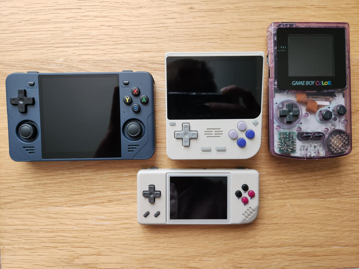 Various game consoles. 