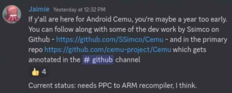 Cemu for Android status