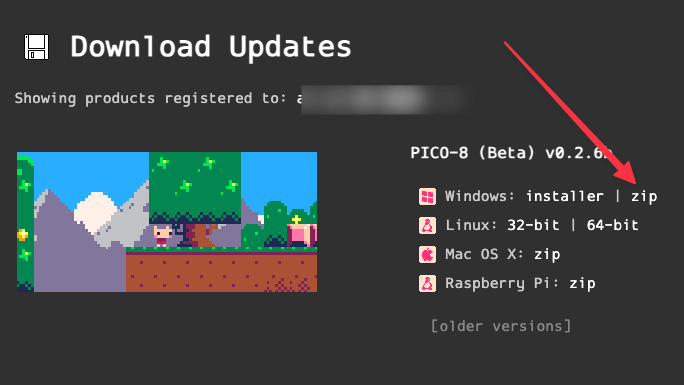 Download PICO-8 Windows ZIP