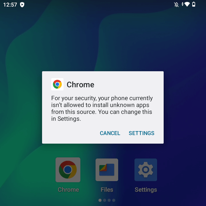 Dialog to install apps from Chrome