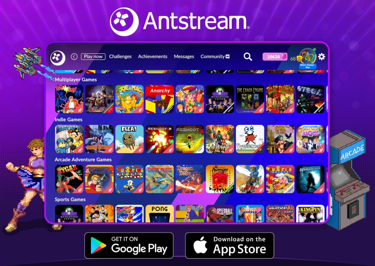 Stream Retro Games with Antstream