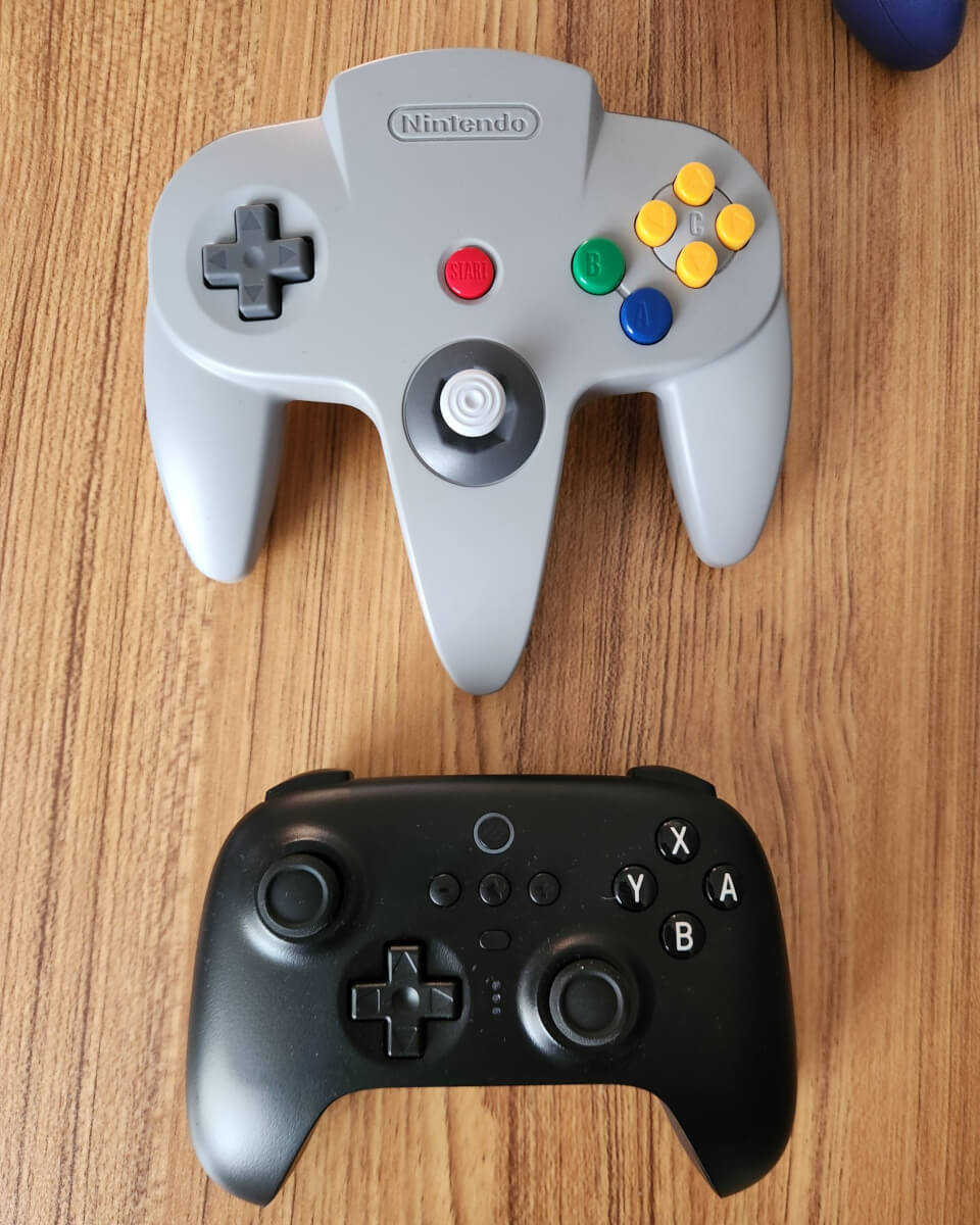 Nintendo 74 controller and 8bitdo pro 