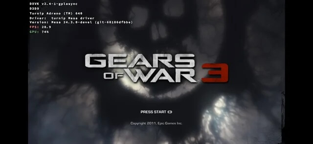 Gears of War 3 in Winlator