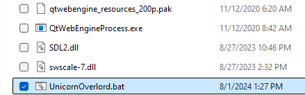 screenshot of bat file