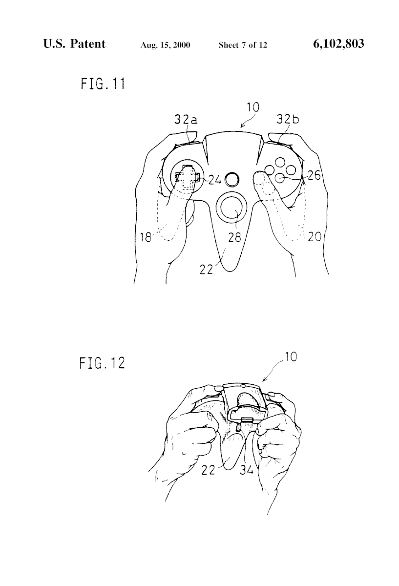 N64 controller patent