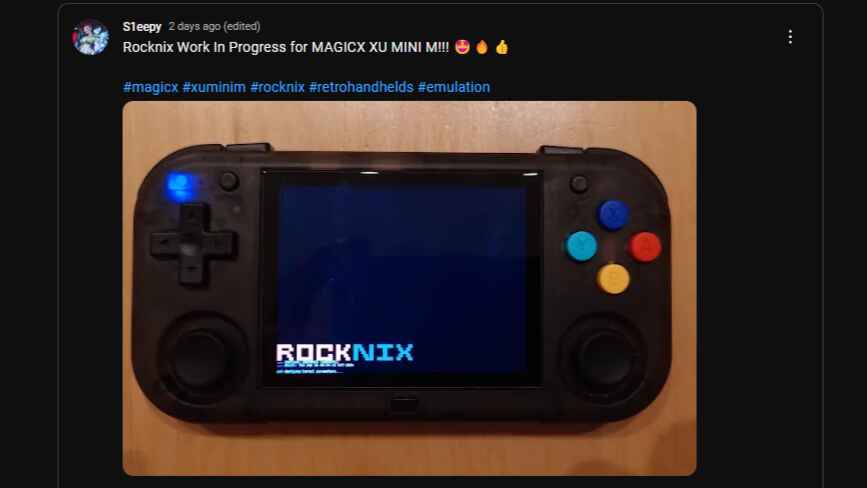 ROCKNIX on MagicX XU Mini M