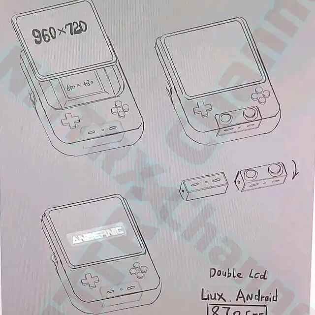 Anbernic Dual Screen RG406V sketch - 1