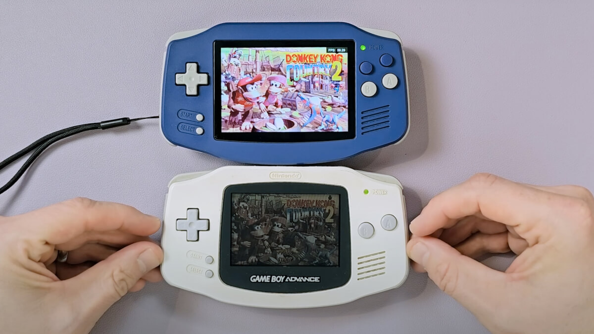 Anbernic RG34XX Compared to original Game Boy Advance - Zu Reviews