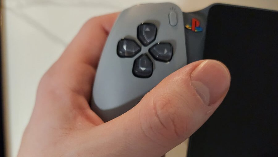 Holding one side of the PlayStation Portal