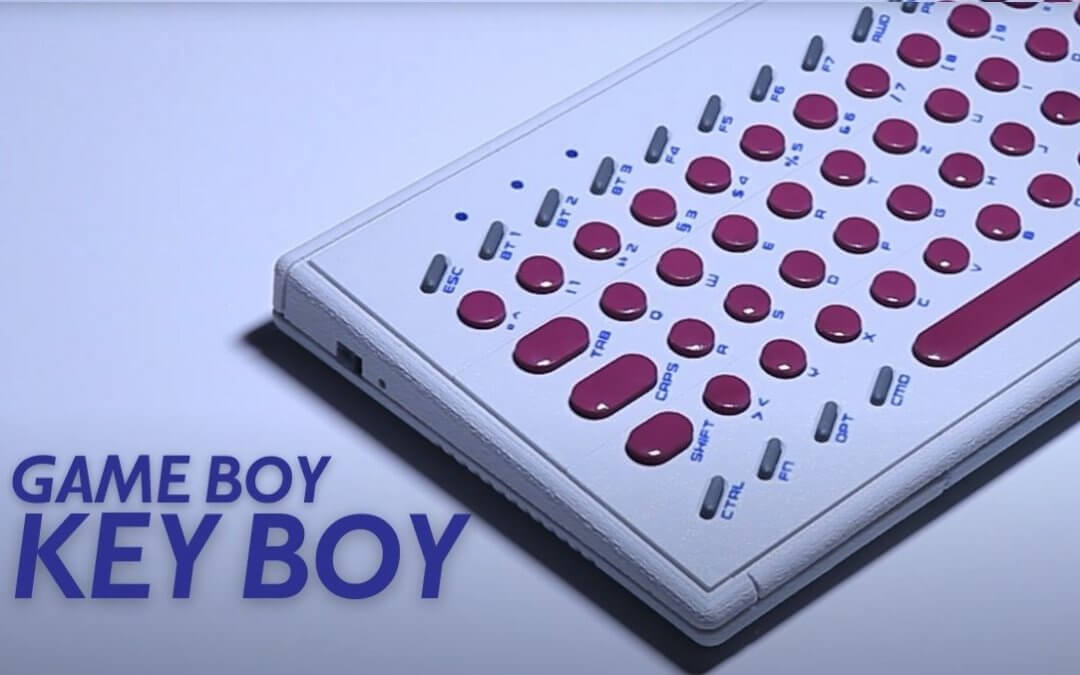 The Key Boy is a 3D-Printed Game Boy Keyboard